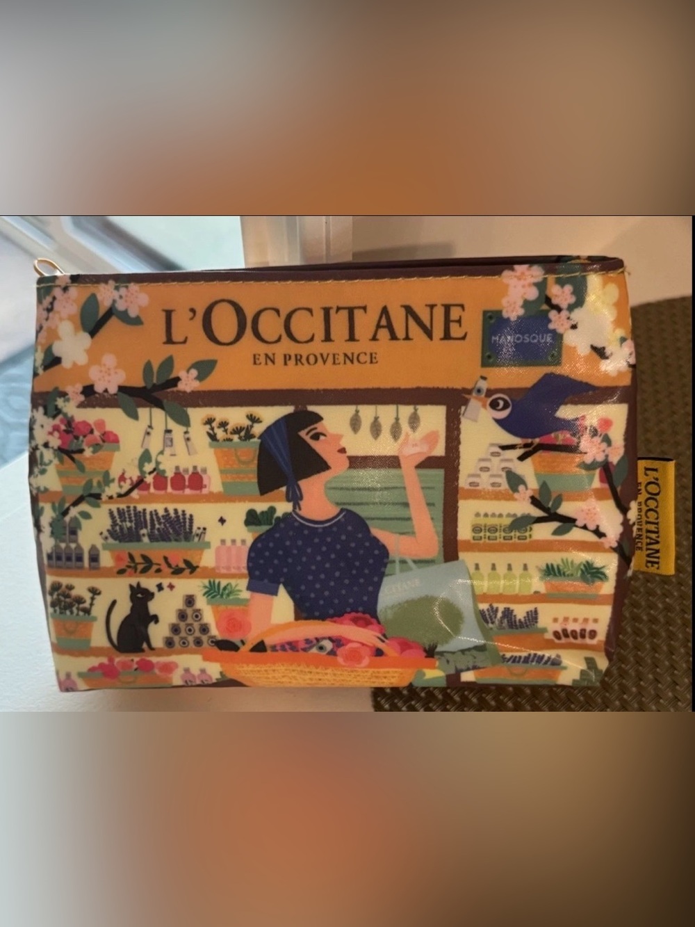 French Cosmetic Makeup Pouch Bag Boutique Floral L'Occitane En Provence